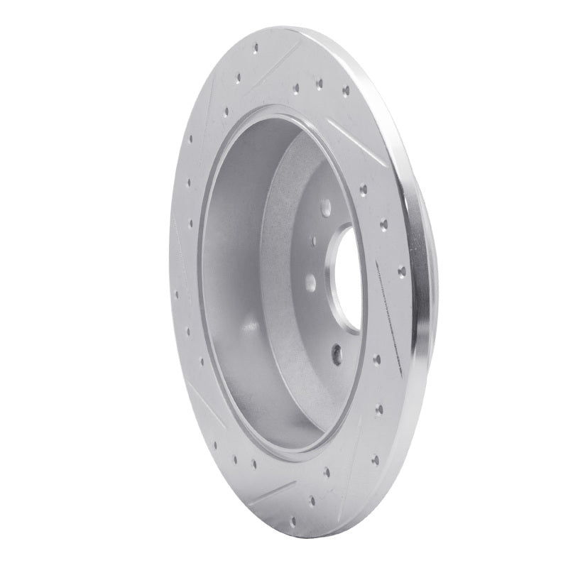 R1 Concepts R1 09-10 Kia BORREGO Rear Right Drilled & Slotted Silver Brake Rotor