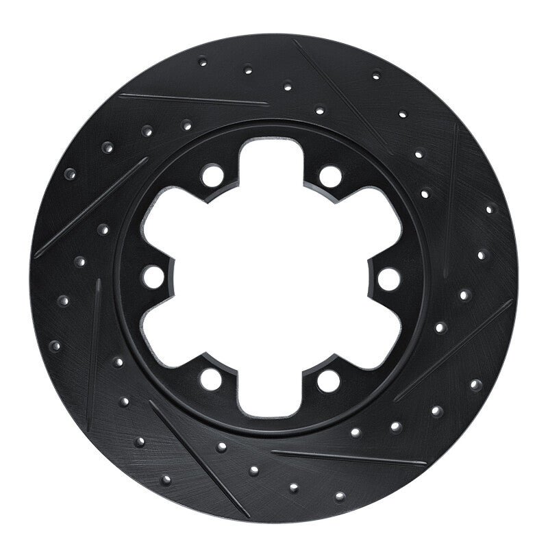 R1 Concepts R1 15-25 Ford Transit-150 Rear Right Drilled & Slotted Black Brake Rotor