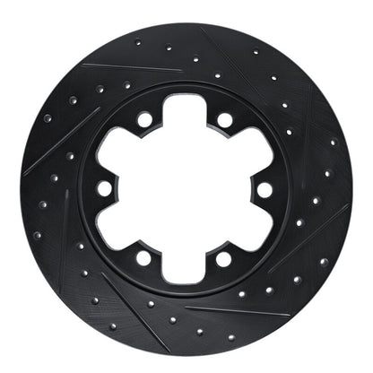 R1 Concepts R1 15-25 Ford Transit-150 Rear Right Drilled & Slotted Black Brake Rotor