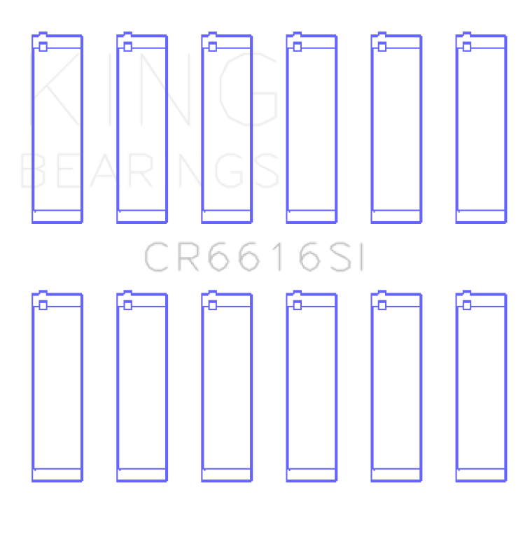King Engine Bearings Buick / Chevrolet V6 (STD Size) SI-Series Connecting Rod Bearings Set of 6