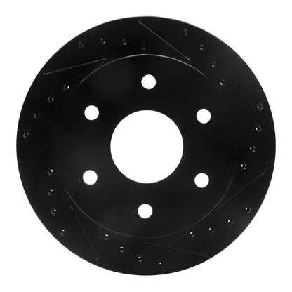 R1 Concepts R1 1988-2000 Cadillac Escalade Front Right Drilled & Slotted Black Brake Rotor