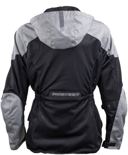 Speed and Strength Starstruck Mesh Jacket Grey/Black Womens - 2XL