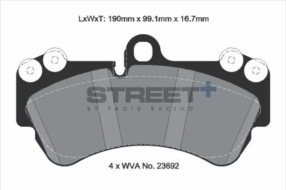 PAGID Racing T8037SP2001 STREET+ Brake Pads
