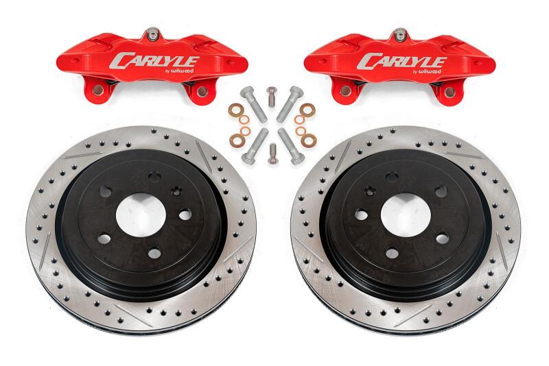 BMR Suspension BMR 14-17 Chevrolet SS Brake Kit For 15in Conversion Drilled & Slotted Rotors Red Calipers