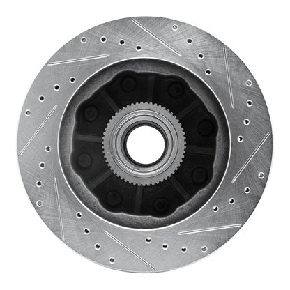R1 Concepts R1 92-02 Chevrolet Suburban 2500 Front Left Drilled & Slotted Silver Brake Rotor