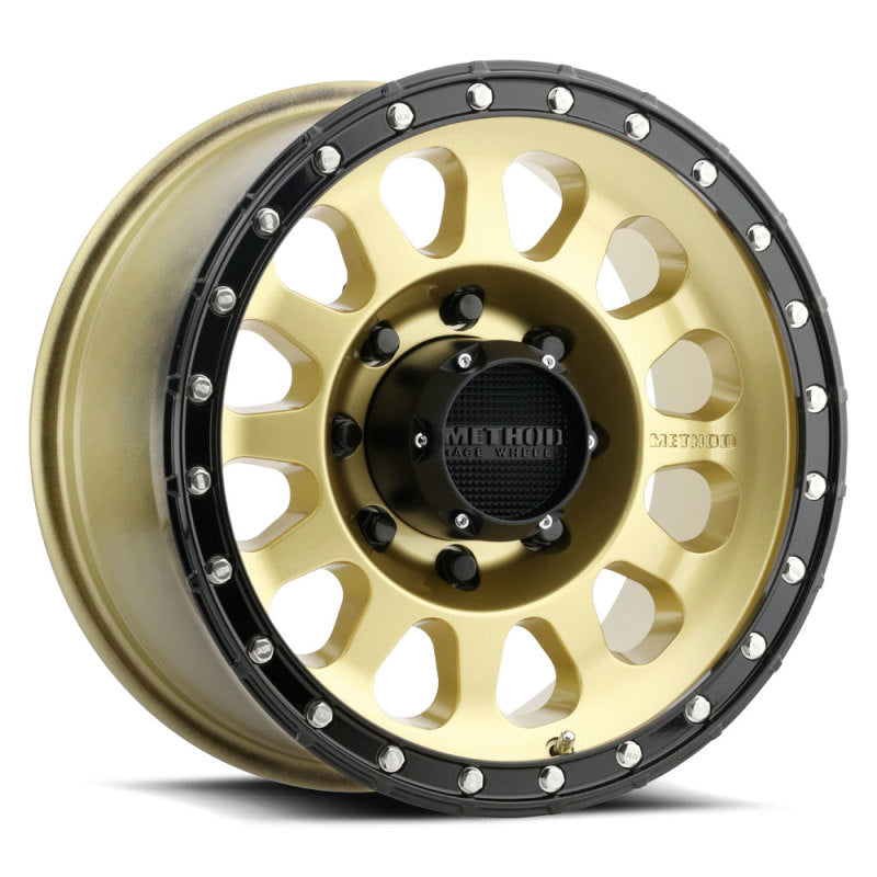 Method Wheels Method MR315 17x8.5 +25mm Offset 8x6.5 130.81mm CB Gold/Black Street Loc Wheel