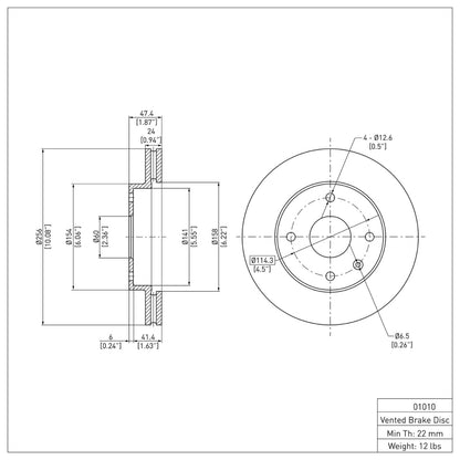 DFC 04-10 Chevrolet Optra (USA/Canada) Front Brake Rotor