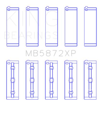 King Engine Bearings BMW S62 Main Bearing Set
