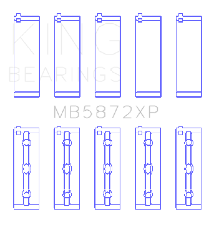 King Engine Bearings BMW S62 (Size 0.26) Main Bearing Set