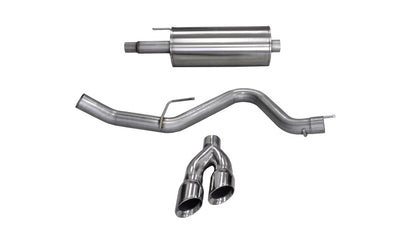 CORSA Performance Corsa 15-20 Ford F-150 5.0L V8 (Super Crew Cab) Polished Sport Single Side Dual 4in Tips CB Exhaust