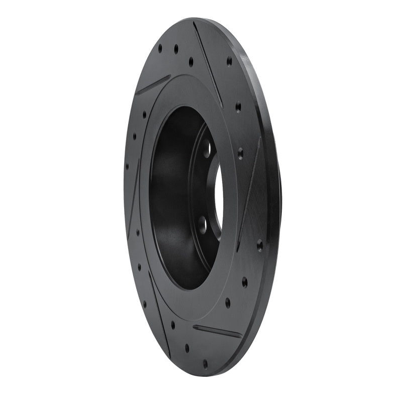 R1 Concepts R1 2013-2016 Mini Cooper Paceman Rear Left Drilled & Slotted Black Brake Rotor