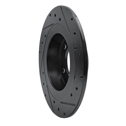 R1 Concepts R1 2013-2016 Mini Cooper Paceman Rear Left Drilled & Slotted Black Brake Rotor