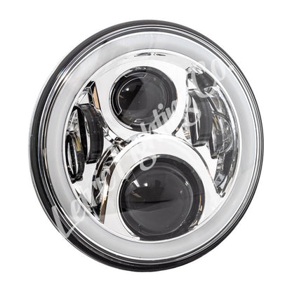 Letric Lighting 7in LED Chrome Full-Halo Indian