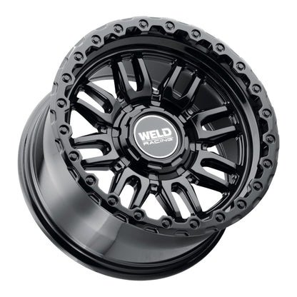 Weld Off-Road Swift 17x9in - 8x180 BP - ET-12 - 124.3mm CB - Gloss Black Wheel & Ring