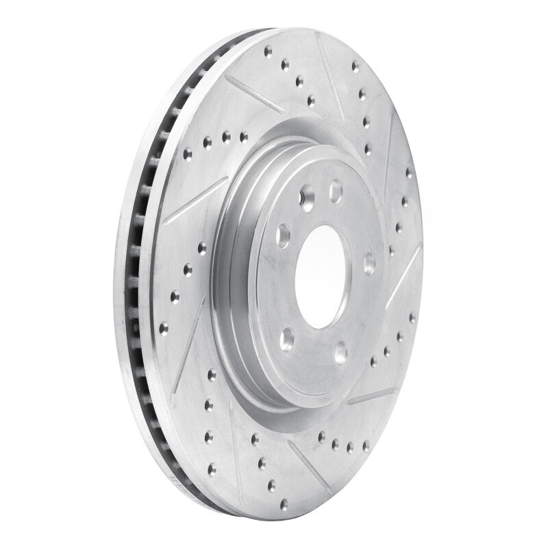 R1 Concepts R1 11-19 Ford Flex Front Right Drilled & Slotted Silver Brake Rotor