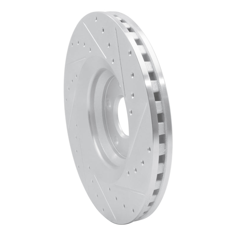 R1 Concepts R1 08-11 Audi TTS Quattro Front Left Drilled & Slotted Silver Brake Rotor