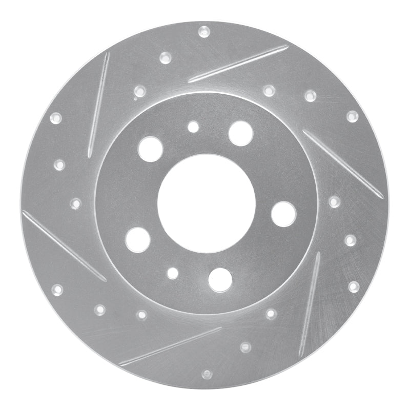 R1 Concepts R1 67-72 Volvo 164 Front Left Drilled & Slotted Silver Brake Rotor