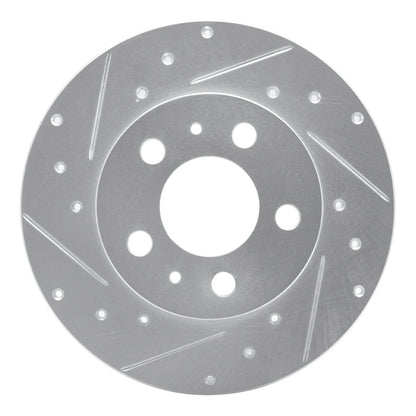 R1 Concepts R1 67-72 Volvo 164 Front Left Drilled & Slotted Silver Brake Rotor