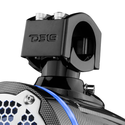 DS18 Marine And Powersports Towers 6.5in 100 Watts RMS RGB LED Lights Black Carbon Fiber