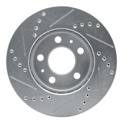 R1 Concepts R1 76-93 Volvo 242 Front Right Drilled & Slotted Silver Brake Rotor