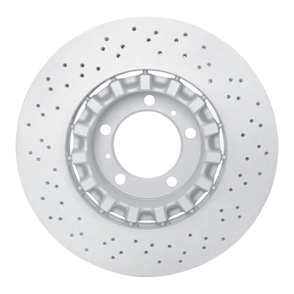 DFC 17-23 Porsche 718 Boxster Right Front Drilled Hi-Carbon Alloy Geomet Coated Rotor