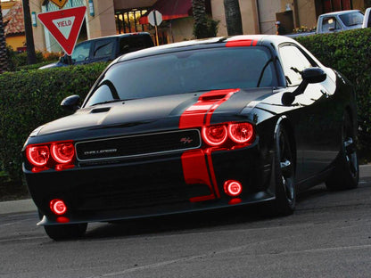 ORACLE Lighting Oracle Dodge Challenger 08-14 LED Waterproof Halo Kit - Red