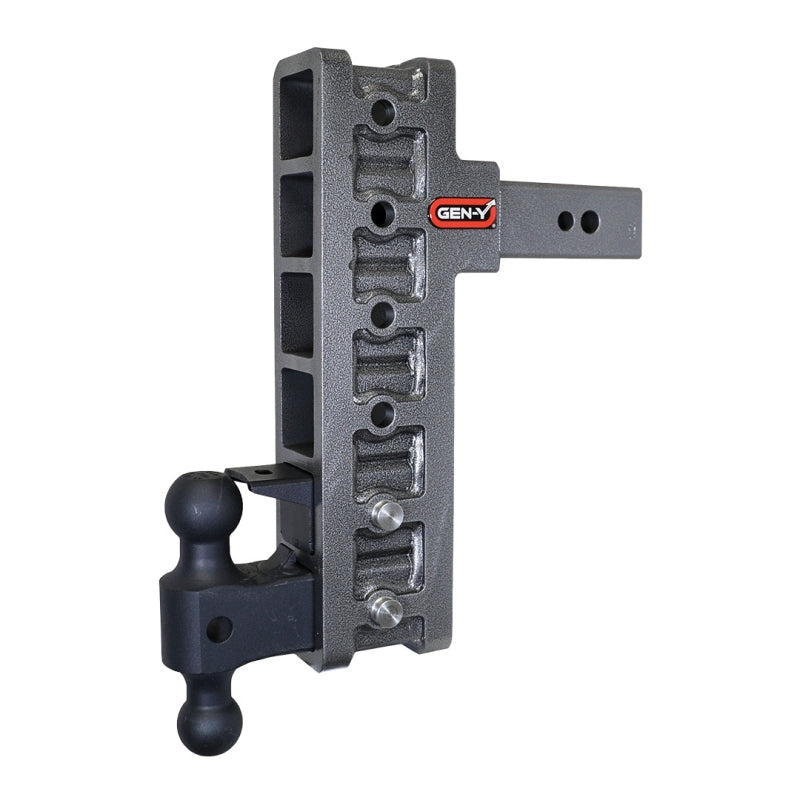 GEN-Y Hitch Gen-Y Mega Duty 2.5in Shank 12in Offset Drop 32K Hitch w/GH-0161 Dual-Ball/GH-0162 Pintle Lock