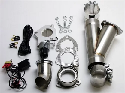 Granatelli Motor Sports Granatelli 2.25in Aluminized Mild Steel Electronic Exhaust Cutout w/Slip Fit & Band Clamps