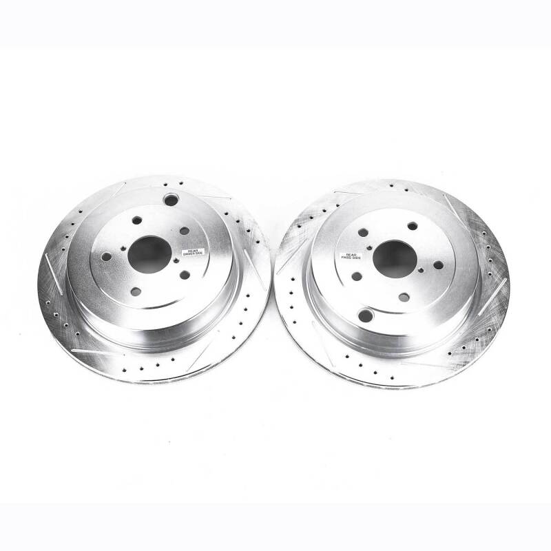 PowerStop Power Stop 06-07 Subaru B9 Tribeca Rear Evolution Drilled & Slotted Rotors - Pair