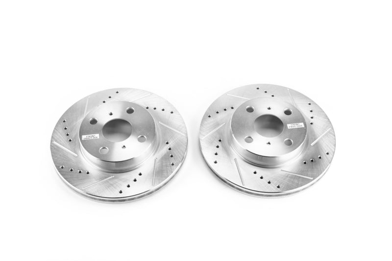 PowerStop Power Stop 12-15 Scion iQ Front Evolution Drilled & Slotted Rotors - Pair