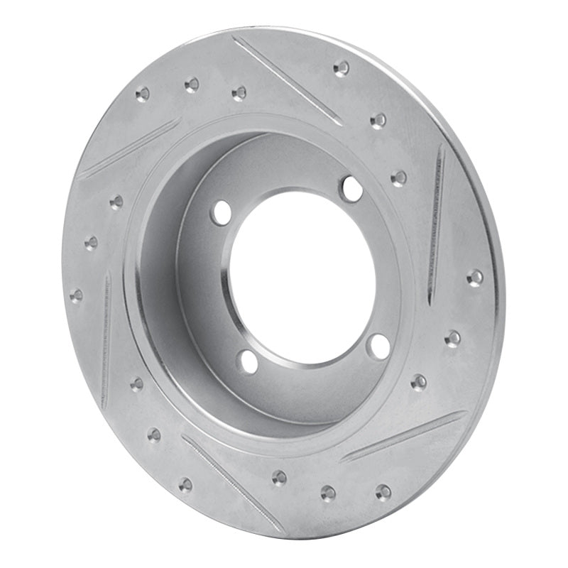 R1 Concepts R1 94-96 Hyundai Elantra Rear Left Drilled & Slotted Silver Brake Rotor