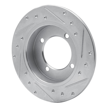 R1 Concepts R1 94-96 Hyundai Elantra Rear Left Drilled & Slotted Silver Brake Rotor