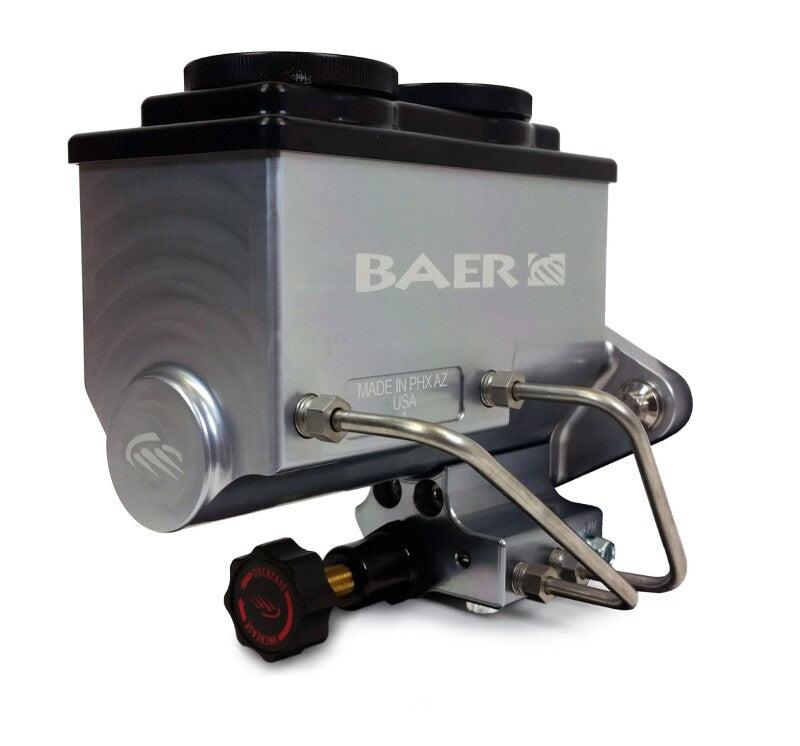 Baer Brakes GM/Ford 1in Bore Remaster 2-Bolt Left Port Master Cylinder Assembly - Gray
