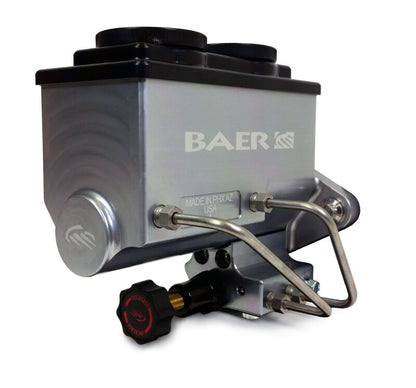 Baer Brakes GM/Ford 1in Bore Remaster 2-Bolt Left Port Master Cylinder Assembly - Gray