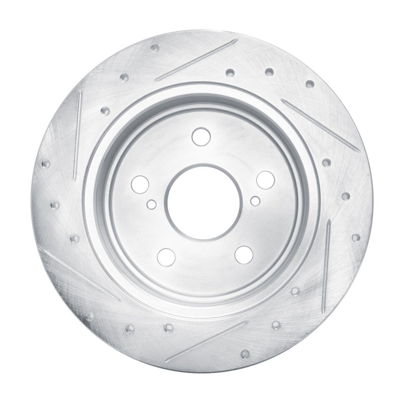 R1 Concepts R1 15-25 Lexus ES250 Rear Right Drilled & Slotted Silver Brake Rotor