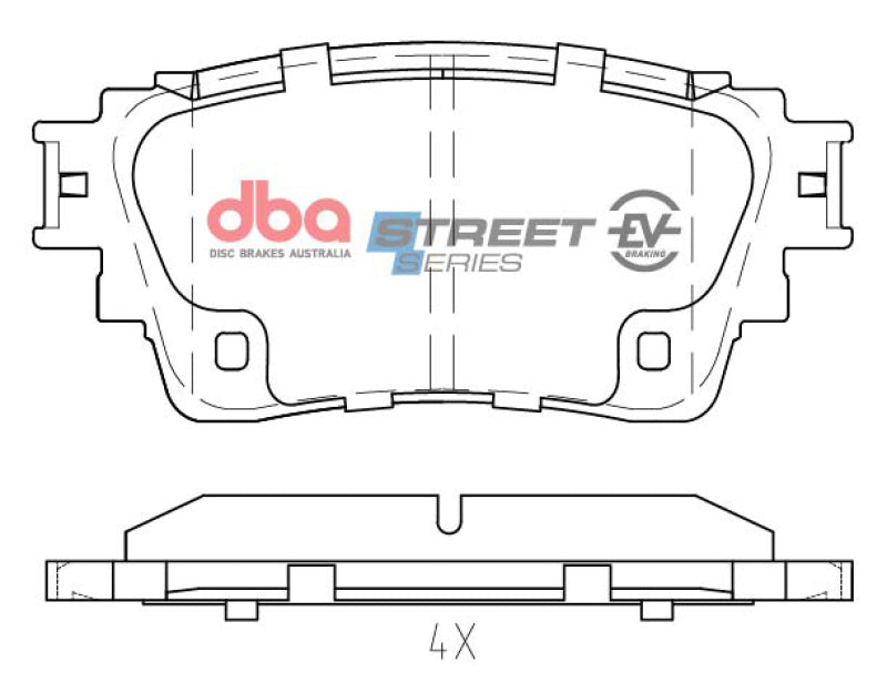 DBA 18-22 Mitsubishi Eclipse Cross (w/EPB) Rear Street Series Brake Pads