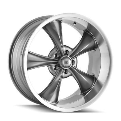 Ridler Wheels Ridler 695 22x10.5 / 5x127 BP / 0mm Offset / 83.82mm Hub Gloss Grey Machined Wheel