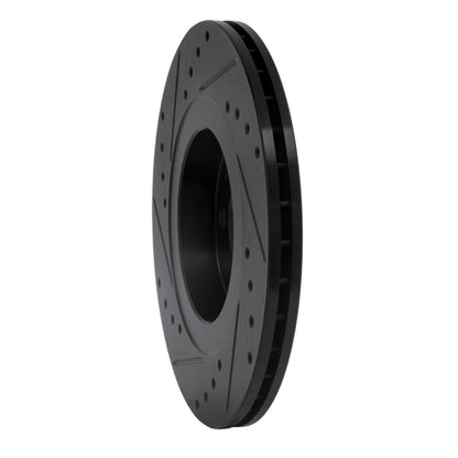 R1 Concepts R1 98-15 Volkswagen Beetle Front Right Drilled & Slotted Black Brake Rotor