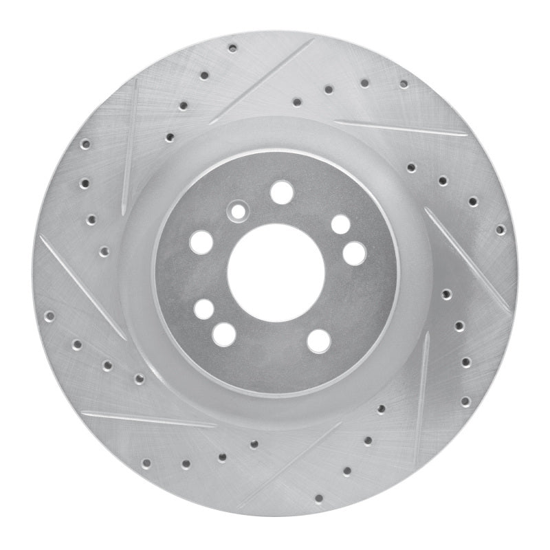 R1 Concepts R1 06-12 Mercedes-Benz ML550 Front Left Drilled & Slotted Silver Brake Rotor