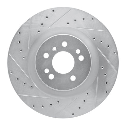 R1 Concepts R1 06-12 Mercedes-Benz ML550 Front Left Drilled & Slotted Silver Brake Rotor