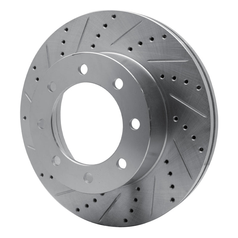 R1 Concepts R1 2012-2025 Ford F-350 Super Duty 4WD Front Left Drilled & Slotted Silver Brake Rotor