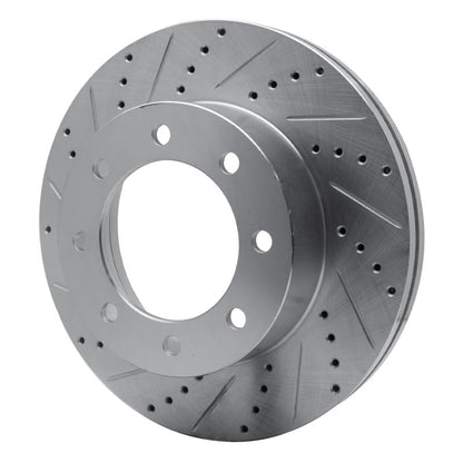 R1 Concepts R1 2012-2025 Ford F-350 Super Duty 4WD Front Left Drilled & Slotted Silver Brake Rotor