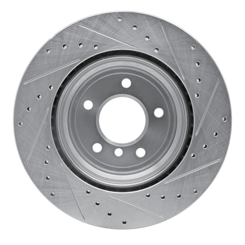 R1 Concepts R1 08-13 BMW 135I Rear Left Drilled & Slotted Silver Brake Rotor