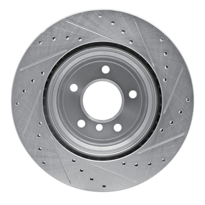 R1 Concepts R1 08-13 BMW 135I Rear Left Drilled & Slotted Silver Brake Rotor