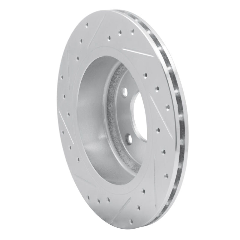 R1 Concepts R1 1995-2006 Jaguar XJS Rear Right Drilled & Slotted Silver Brake Rotor