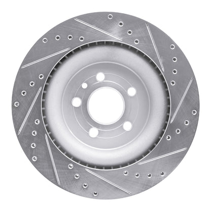 R1 Concepts R1 13-19 Ford Police Interceptor Utility Front Left Drilled & Slotted Silver Brake Rotor