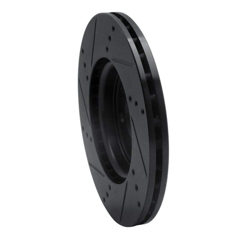 R1 Concepts R1 09-19 Dodge Vision (Mexico) Front Right Drilled & Slotted Black Brake Rotor