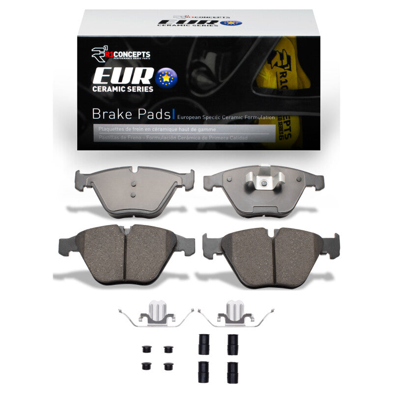 R1 Concepts R1 07-15 BMW X1 (Mexico) Front Euro Ceramic Brake Pads & Hardware Kit