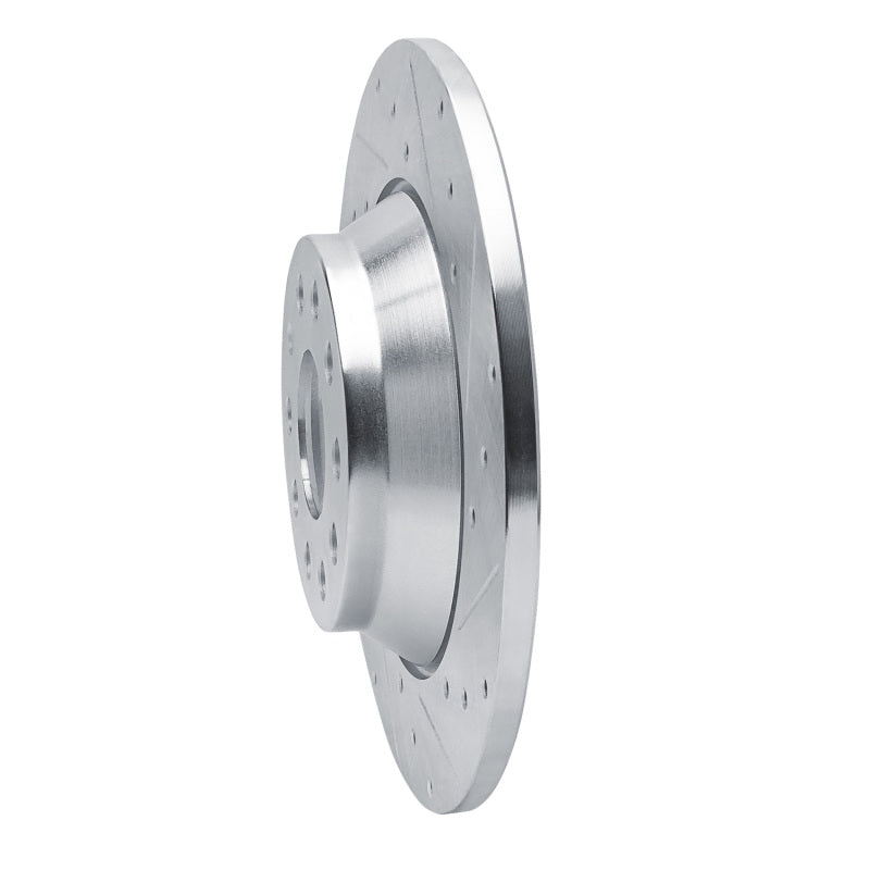 R1 Concepts R1 16-25 Audi Q3 Rear Right Drilled & Slotted Silver Brake Rotor