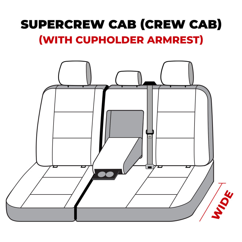 Covercraft 19-20 Ford F-250/ Polycotton SeatSaver Custom Second Row Seat Covers - Charcoal
